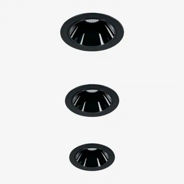 Pack De 3 Downlights Led Embutidos Com Molduras Redondas Ø8 Cm Em Alumínio Luisiana Branco Cálido 2700k & Preto & 8 W & 38º - Sklum