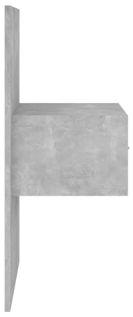 Mesas de cabeceira montagem na parede 2 pcs cinzento cimento