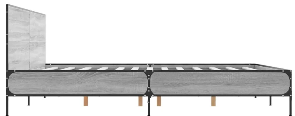 Estrutura de cama 200x200 cm derivados madeira/metal