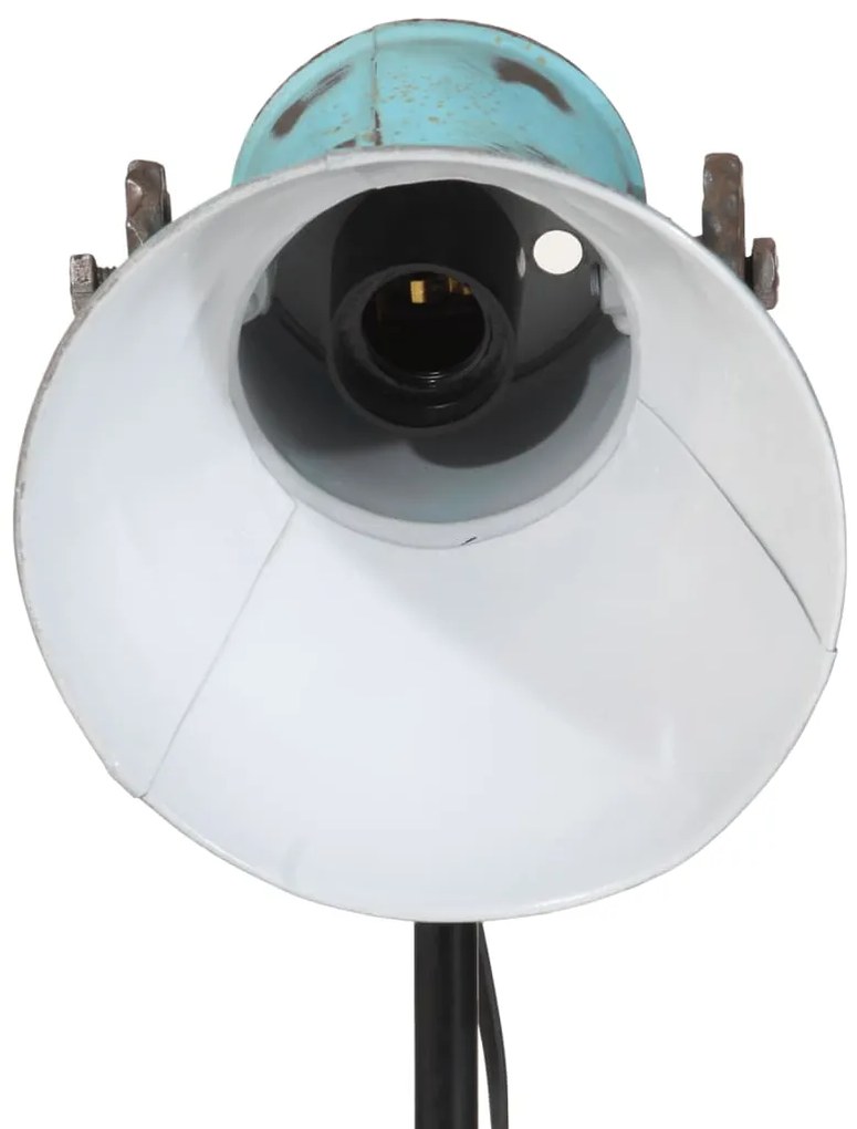Candeeiro de pé 25 W 35x35x65/95 cm E27 azul desgastado