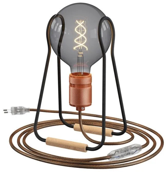 Taché Elegant abajur completo com cabo de tecido interruptor e plugue de dois pinos