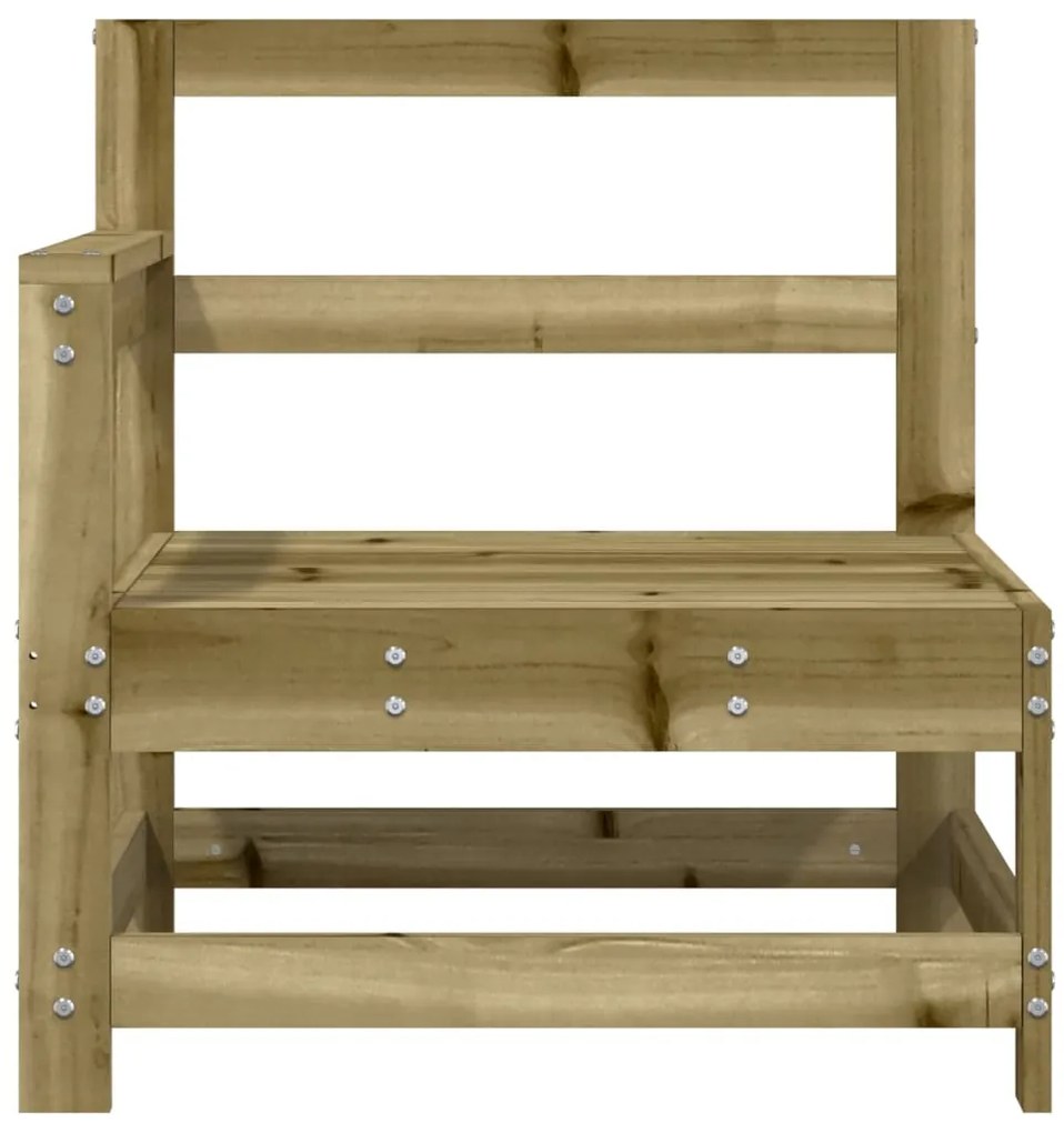 Sofás de canto para jardim 2 pcs madeira de pinho impregnada