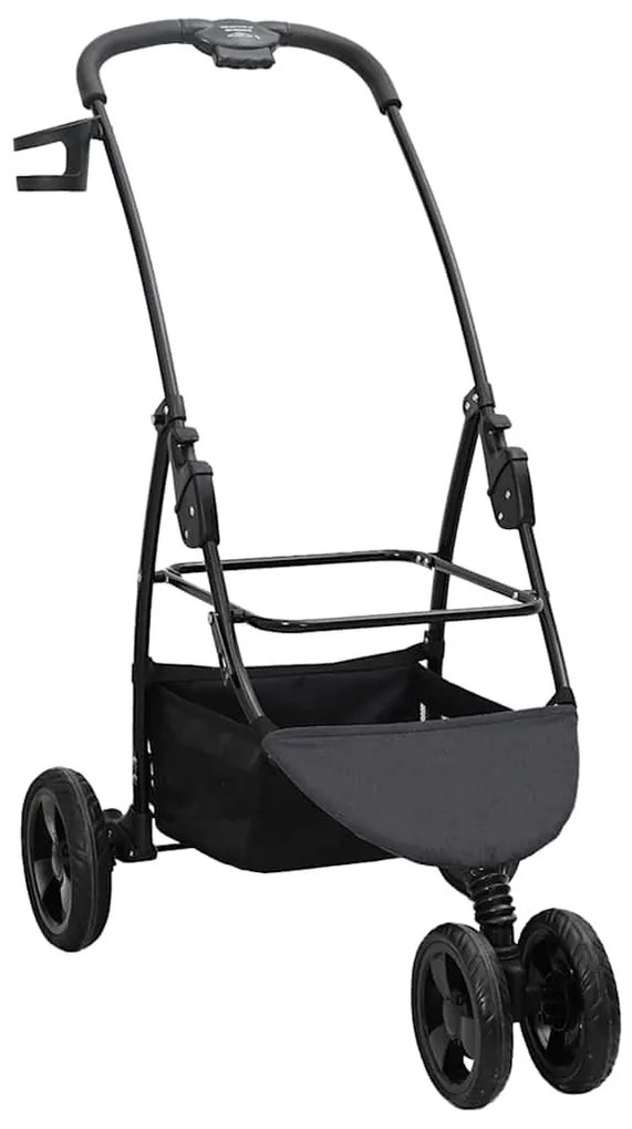 Carrinho de Pet Dobrável Preto 78 x 54 x 101 cm Tecido Oxford