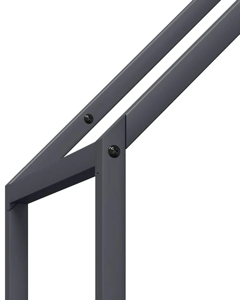Suporte para lenha 40x25x120 cm aço laminado a frio antracite