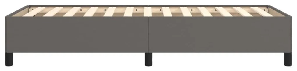Estrutura de cama 90x200 cm couro artificial cinzento
