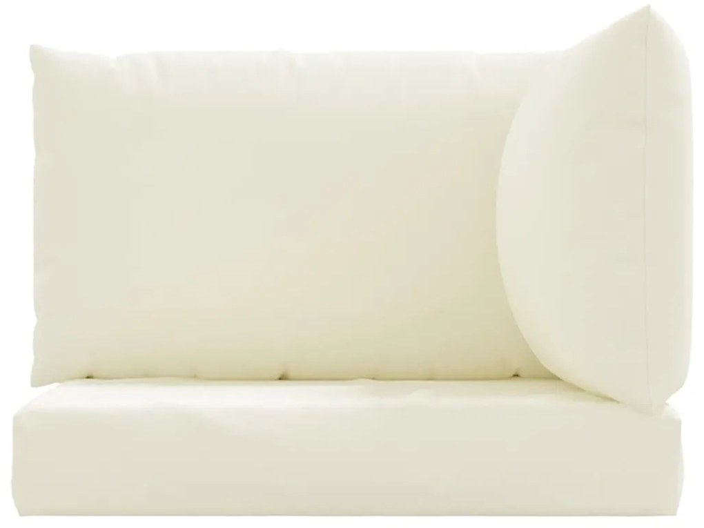 Almofadões p/ paletes 3 pcs tecido oxford branco nata