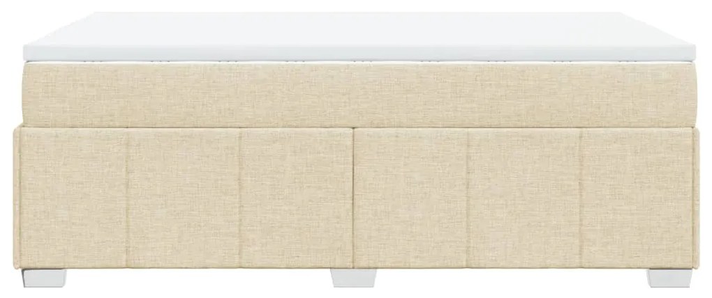 Cama boxspring com colchão 120x190 cm tecido cor creme