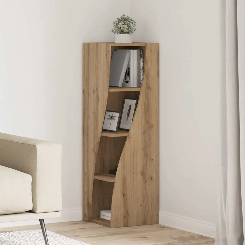 vidaXL Armário de canto Carvalho Artesanal 32x32x102cm