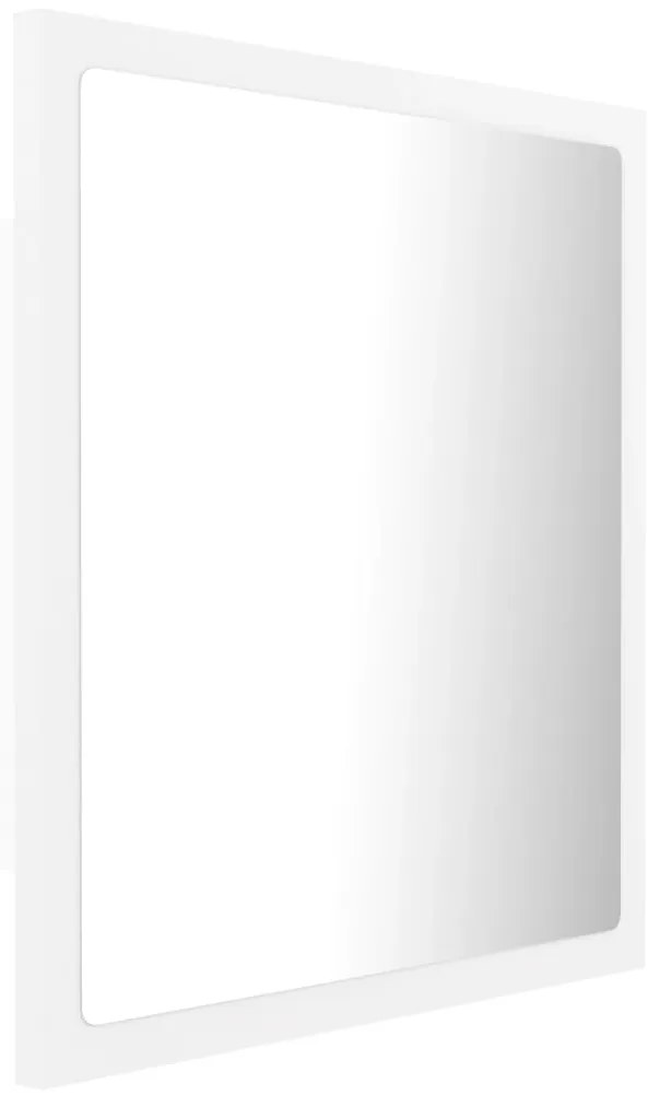 Espelho de casa de banho com LED 40x8,5x37 cm acrílico branco