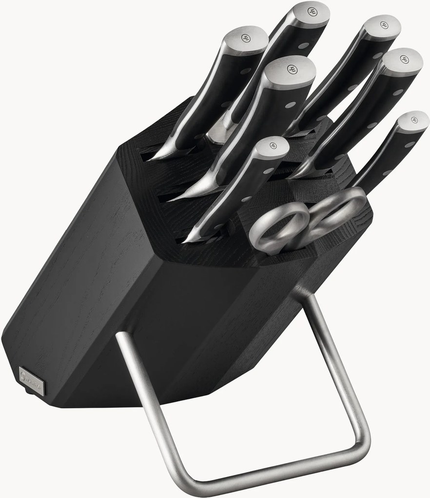 Bloco de facas em madeira de freixo Classic Icon, conjunto de 8