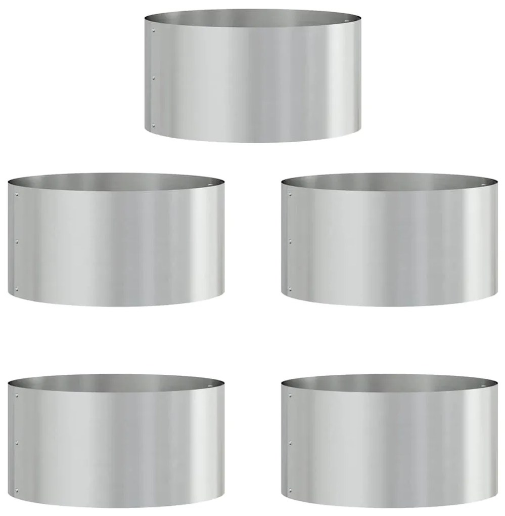 Conjunto de Vasos Galvanizados Galvanizado Aço 40 cm de diâmetro
