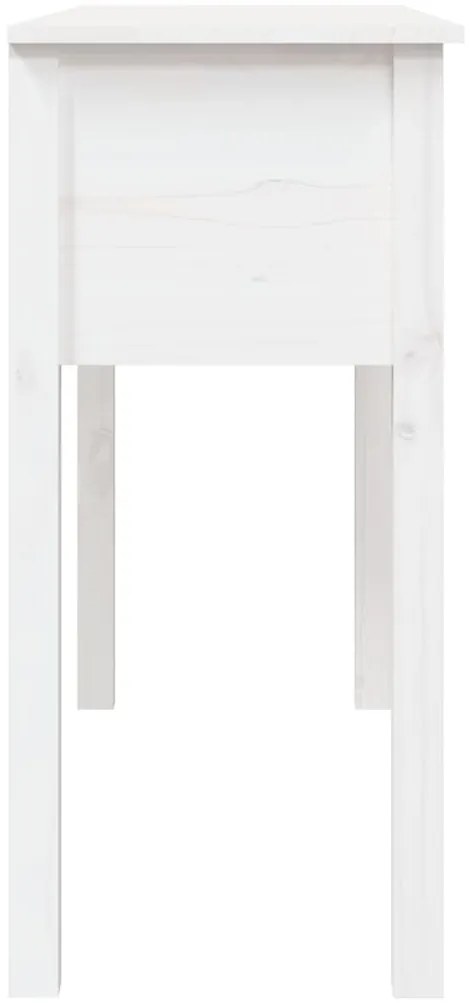 Mesa consola 100x35x75 cm pinho maciço branco
