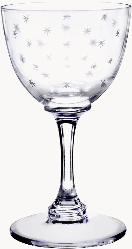 Copos de licor em cristal artesanal Stars, conjunto de 6