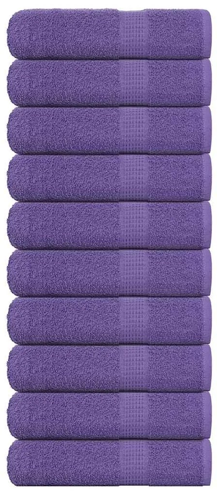 vidaXL Toalhas de banho FROGN 10 pcs 100x150 cm 360 g/m² roxo