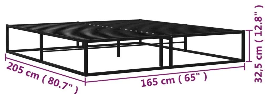 Estrutura de cama 160x200 cm metal preto