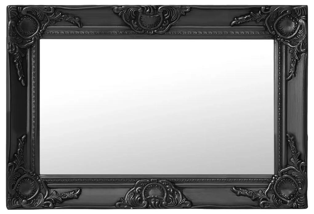 320331 vidaXL Espelho de parede estilo barroco 60x40 cm preto