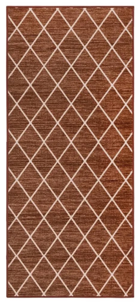 vidaXL Tapete/passadeira 80x250 cm castanho-escuro