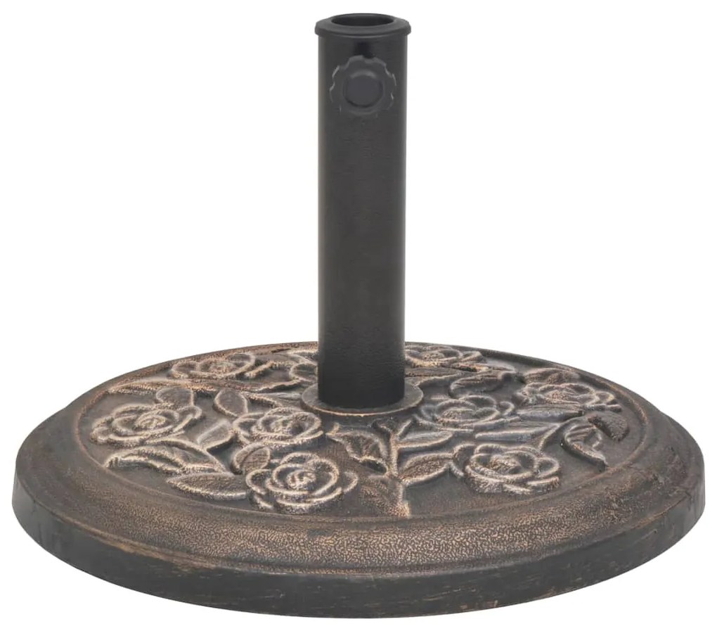 Base redonda para guarda-sol em resina bronze 9 kg