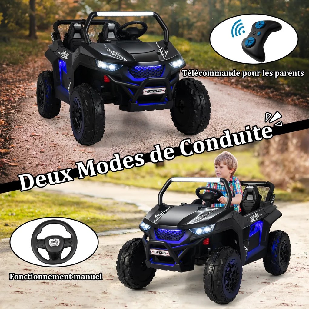 Carro infantil, veículo off-road móvel com 2 assentos e controle remoto, 118 x 74 x 71 cm, vermelho