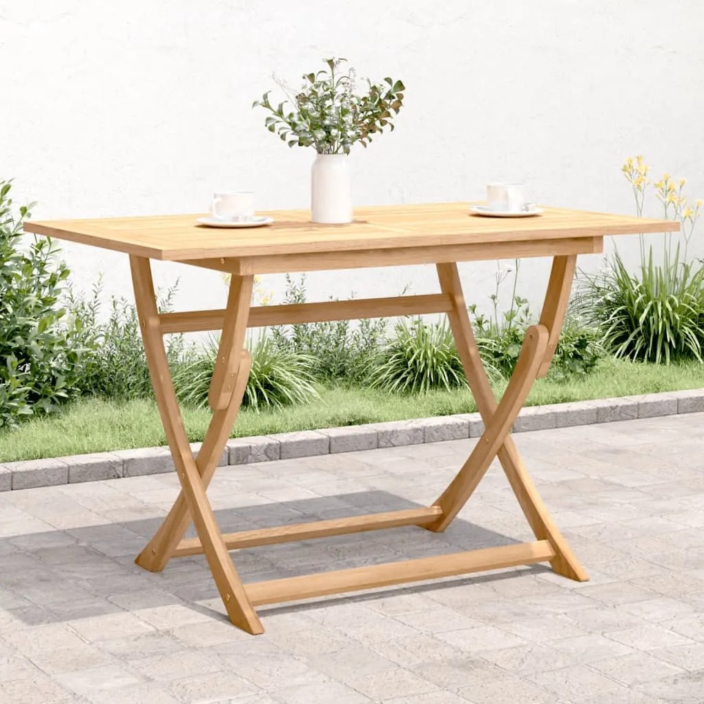 vidaXL Mesa de jardim dobrável 120x70x75 cm madeira de acácia maciça