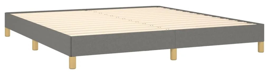 Estrutura de cama sem colchão 180x200 cm tecido cinzento-escuro