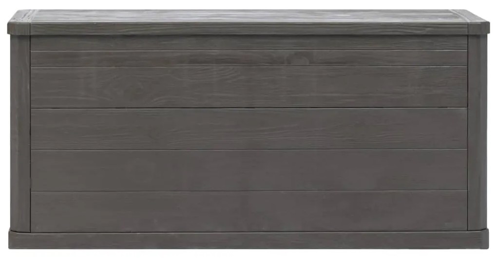 Caixa de arrumação para jardim 280 L castanho