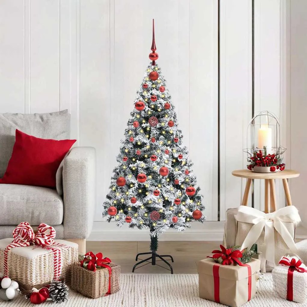 vidaXL Árvore de Natal Artificial Branco 120 cm PVC, Aço e Plástico