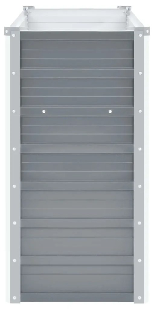 Canteiro elevado de jardim aço galvanizado 100x40x77cm cinzento