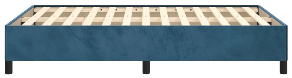 Estrutura de cama com colchão azul escuro 120x190 cm Veludo