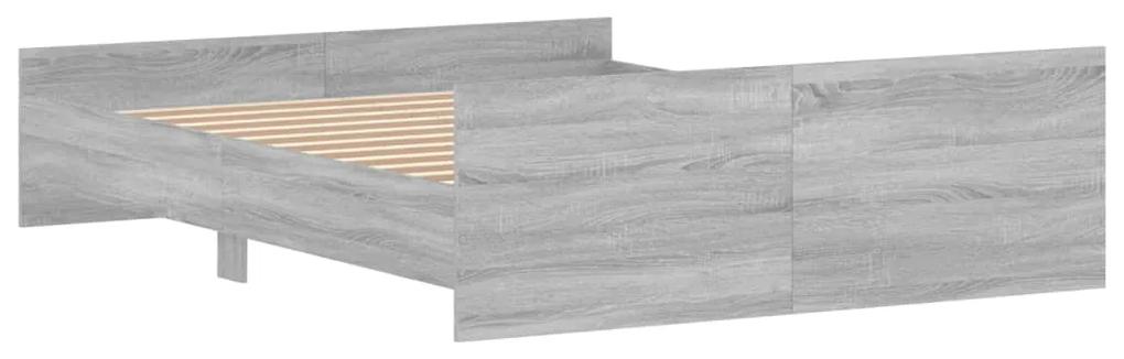 Estrutura de Cama Moona - 160x200 cm - Cinzento - Design Moderno