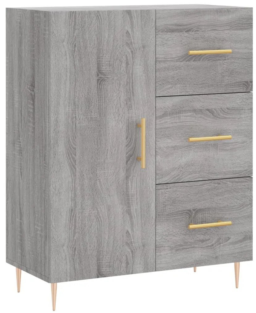 Armário alto 69,5x34x180 cm derivados de madeira sonoma cinza