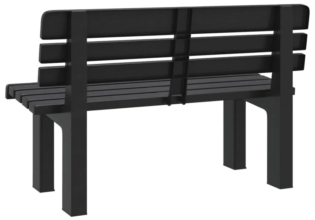 Banco de jardim 110x52x71 cm polipropileno antracite