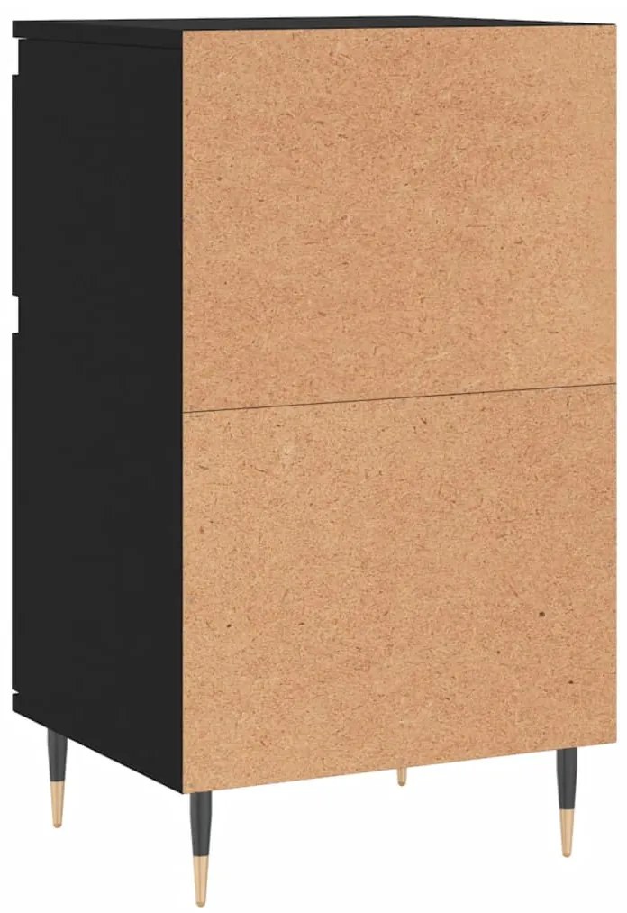 Aparadores 2 pcs 40x35x70 cm derivados de madeira preto