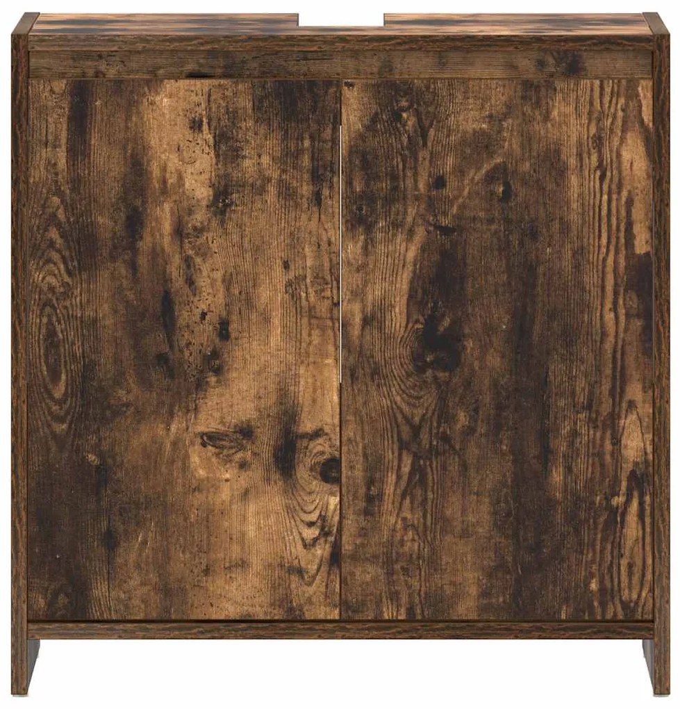 Armário casa de banho 60x33x61 cm derivados de madeira fumado