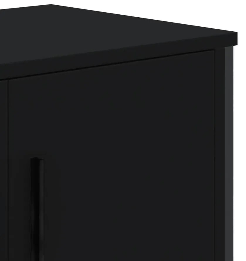 Móvel de TV 180x34x41 cm derivados de madeira preto