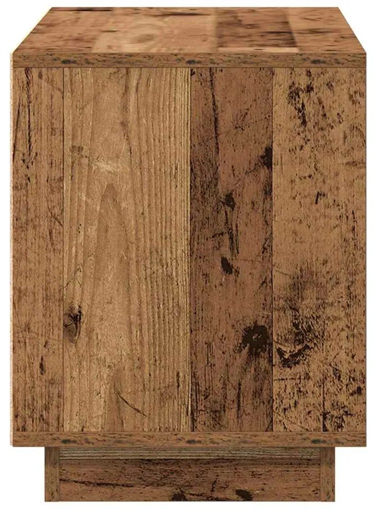 Armário de TV vidaXL Madeira Velha 80x35x45 cm Madeira de Engenharia