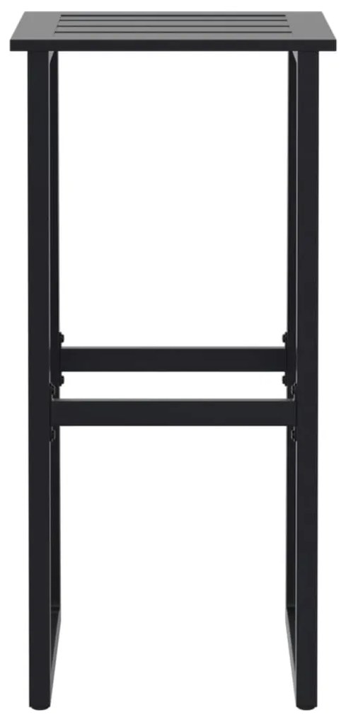 Bancos de bar 4 pcs 38x38x80 cm aço revestido a pó preto