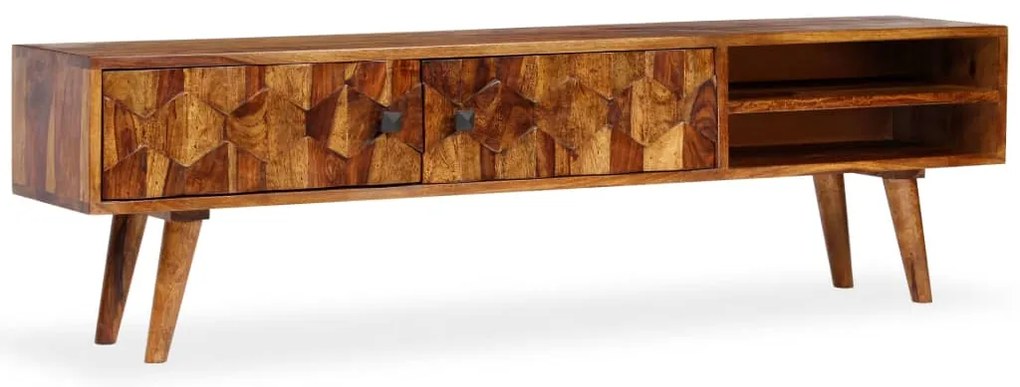 Móvel de TV madeira acácia maciça 140x30x40 cm