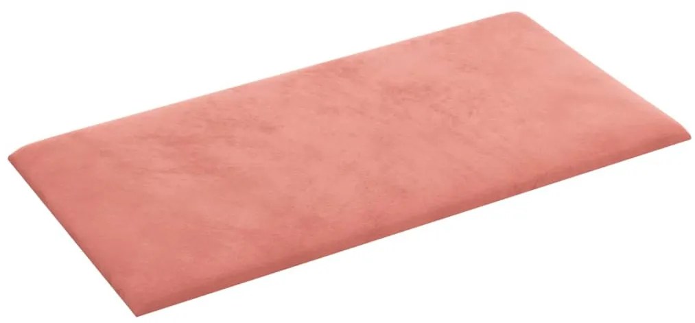 Painel de parede 12 pcs 60x30 cm veludo 2,16 m² rosa