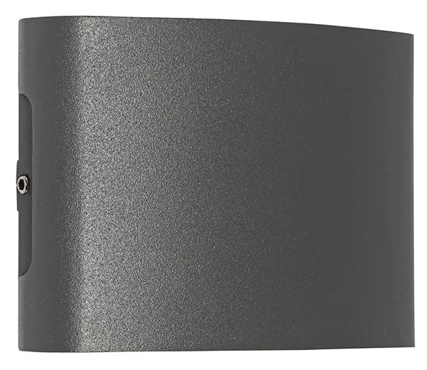 Candeeiro de parede exterior cinzento escuro com LED 4 luzes IP54 - Silly Moderno