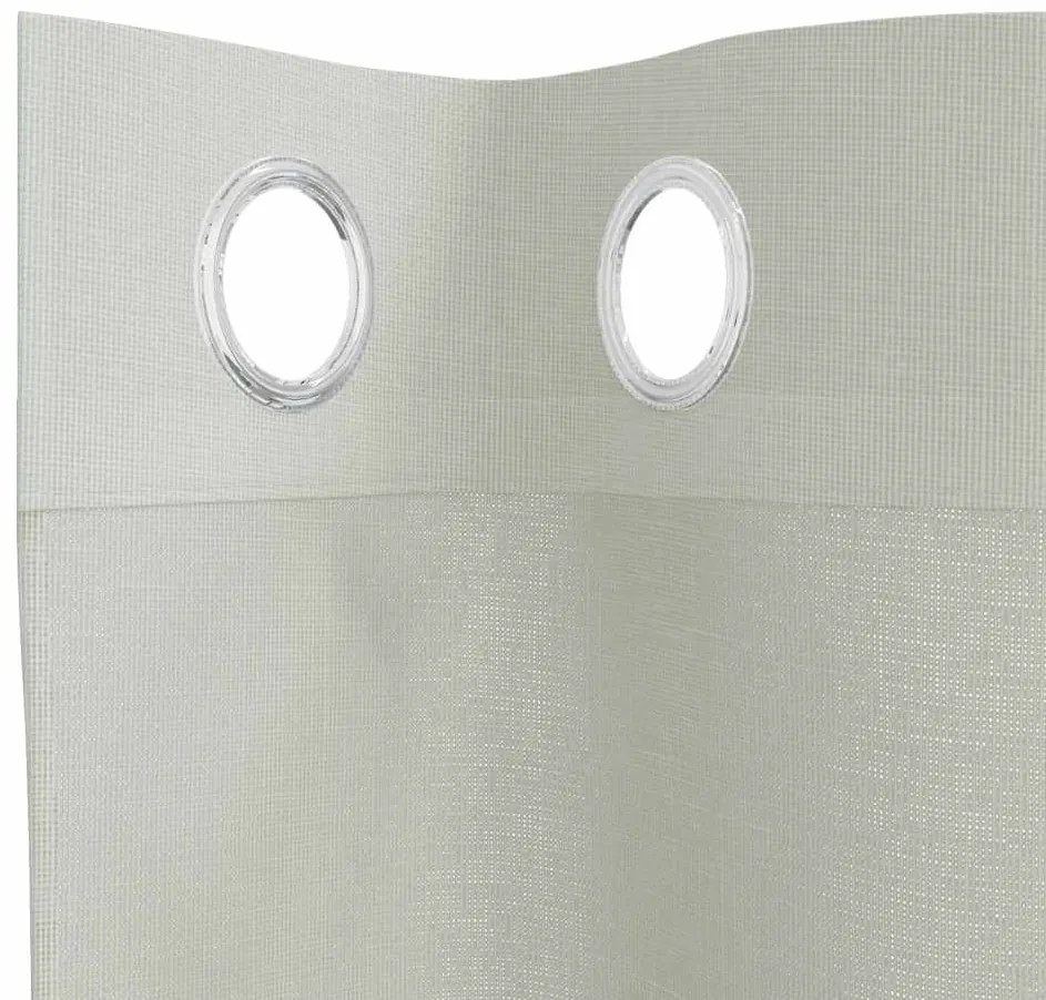 Cortinas de voile com ilhós 2 pcs cinzento-claro 140x225 cm