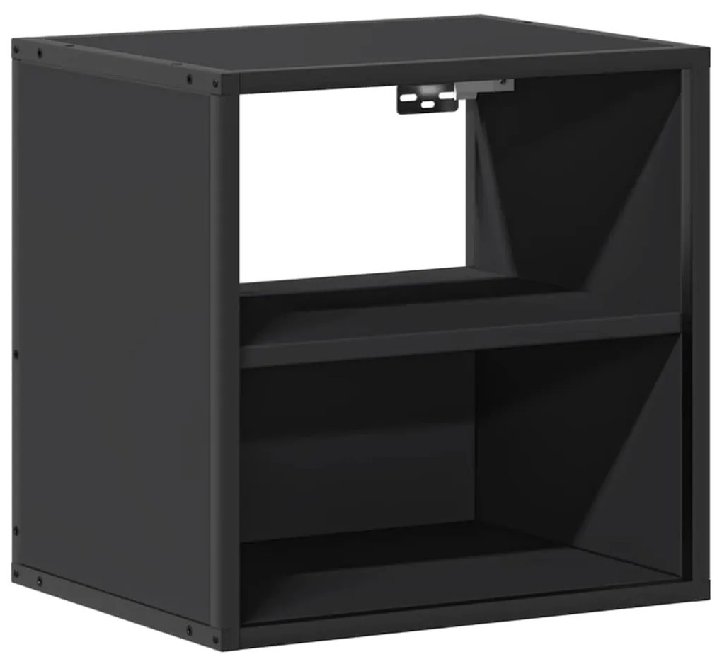 Mesa de cabeceira de parede 40x31x39,5 cm preto