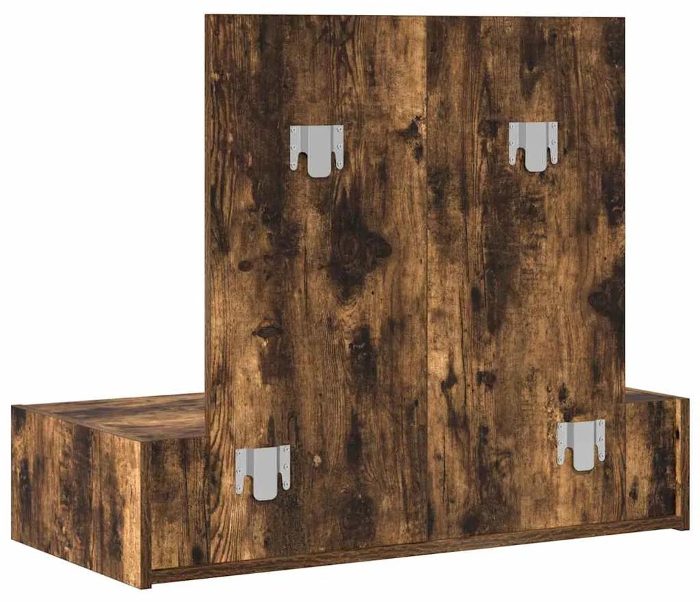 mesa de maquilhagem suspensa Carvalho Fumado 83x40x70 cm