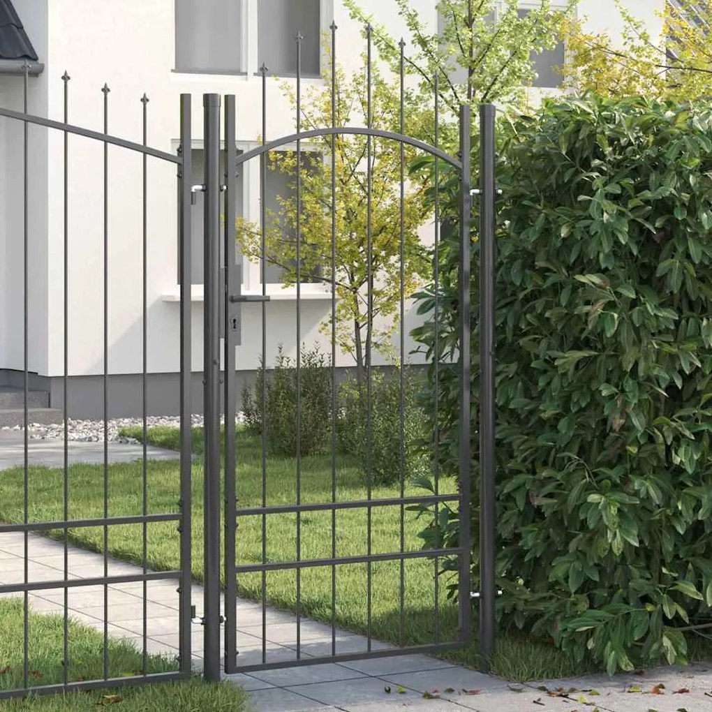 vidaXL Portão de Jardim Cinzeto 200 x 100 cm 100 x 200 cm Aço