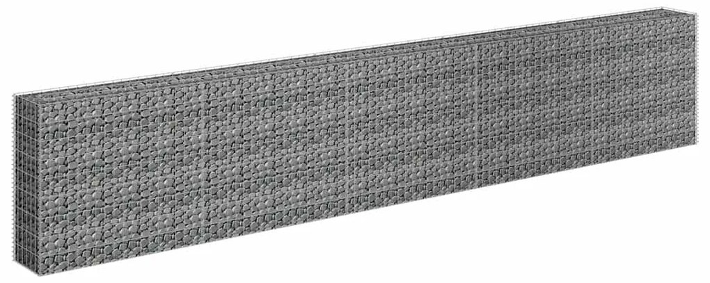 Canteiro elevado/cesto gabião 450x30x90 cm aço galvanizado