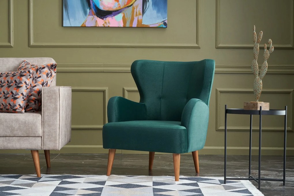 Cadeirão Karina – Verde Petróleo – 73x87x80 cm