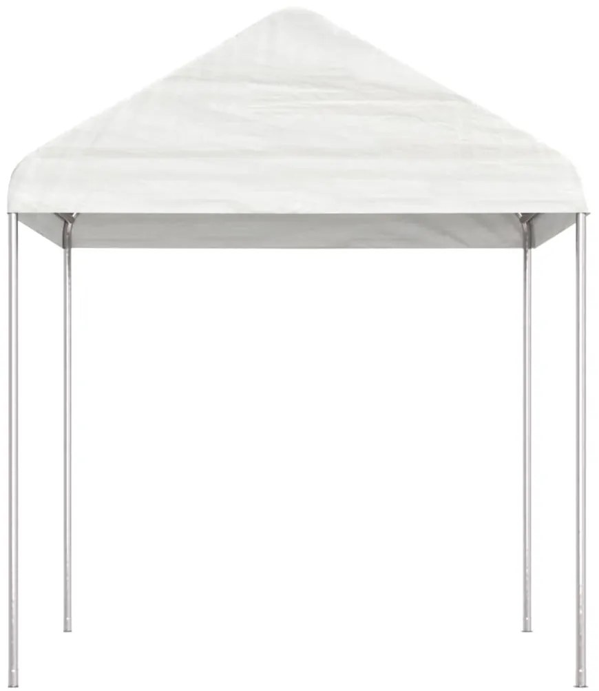Gazebo com telhado 4,46x2,28x2,69 m polietileno branco