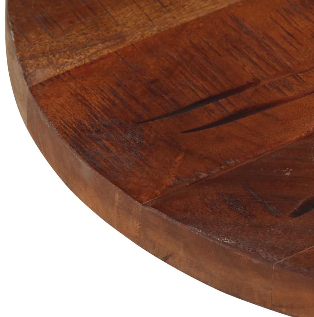 Tampo de mesa redondo Ø50x2,5cm madeira recuperada maciça