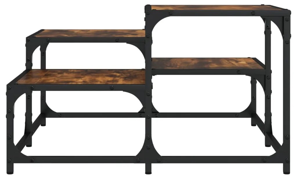 Mesa de centro 68x68x40 cm derivados de madeira carvalho fumado