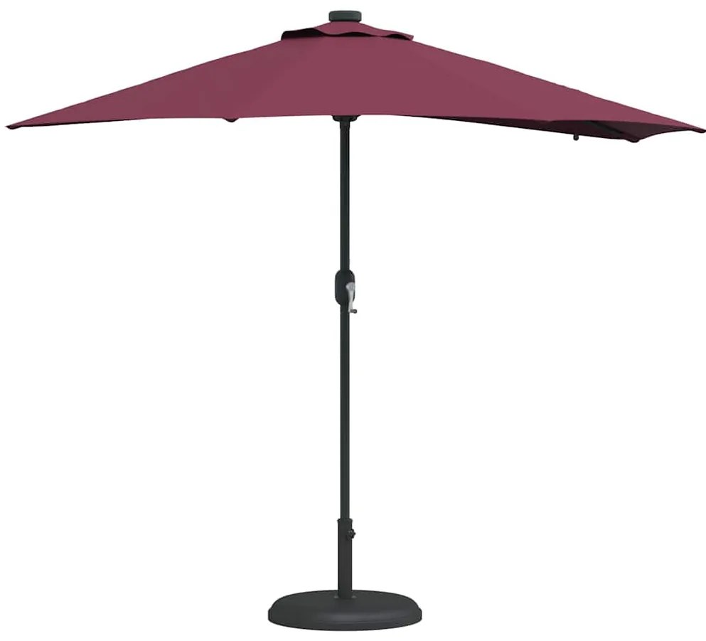 Guarda-sol de Jardim Vermelho bordô 294 x 150 x 223 cm tecido